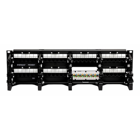 Commscope Port Panel, 5.29 in. H x 19 in. W x 8.13 in. L, Thermoplastic PMGS348WTERMINA